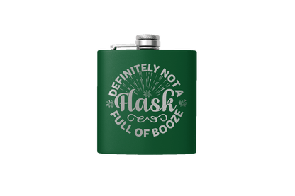 BOOZE FLASK 6 OZ DESIGN ETCHED