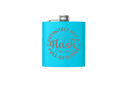 BOOZE FLASK 6 OZ DESIGN ETCHED