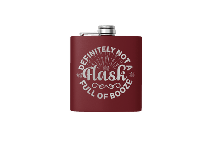 BOOZE FLASK 6 OZ DESIGN ETCHED