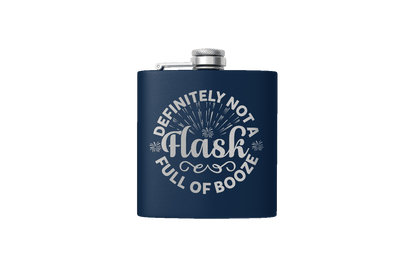 BOOZE FLASK 6 OZ DESIGN ETCHED