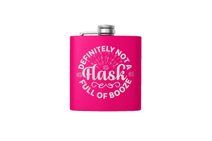 BOOZE FLASK 6 OZ DESIGN ETCHED