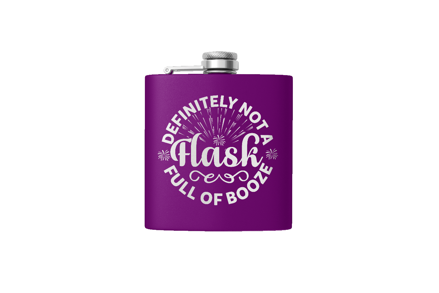 BOOZE FLASK 6 OZ DESIGN ETCHED