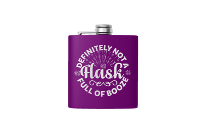 BOOZE FLASK 6 OZ DESIGN ETCHED