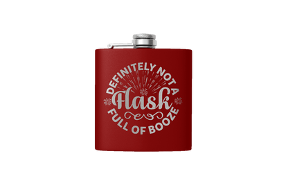 BOOZE FLASK 6 OZ DESIGN ETCHED