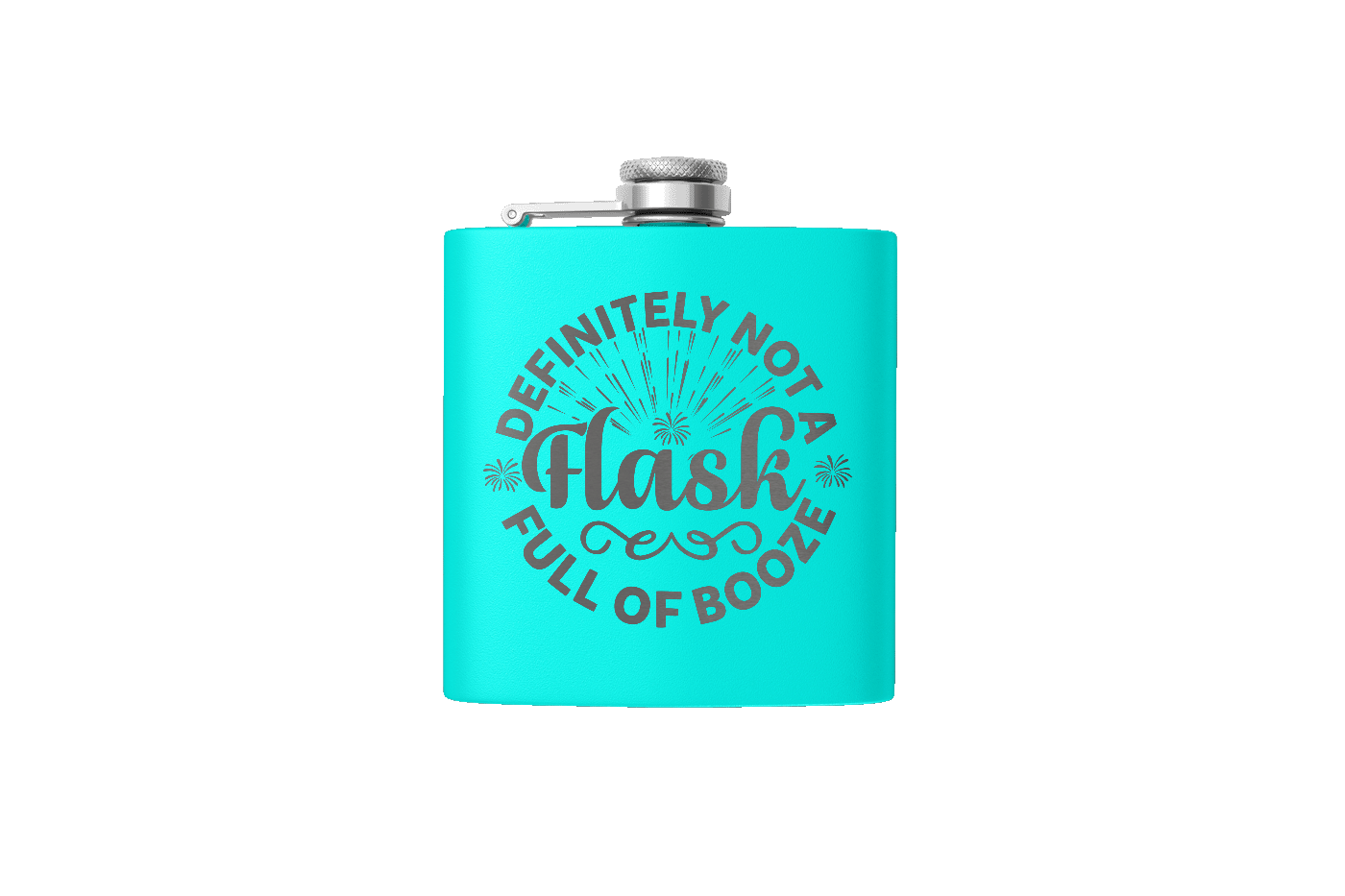 BOOZE FLASK 6 OZ DESIGN ETCHED