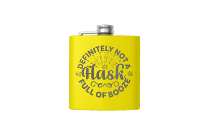 BOOZE FLASK 6 OZ DESIGN ETCHED