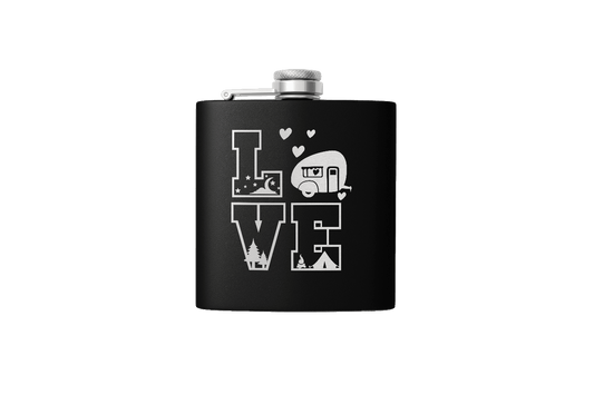 CAMPING LOVE 6 OZ FLASK