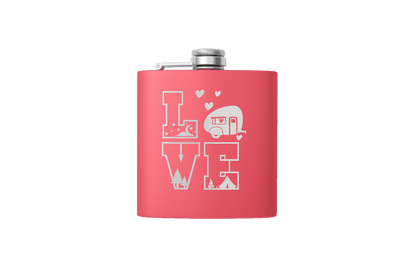 CAMPING LOVE 6 OZ FLASK