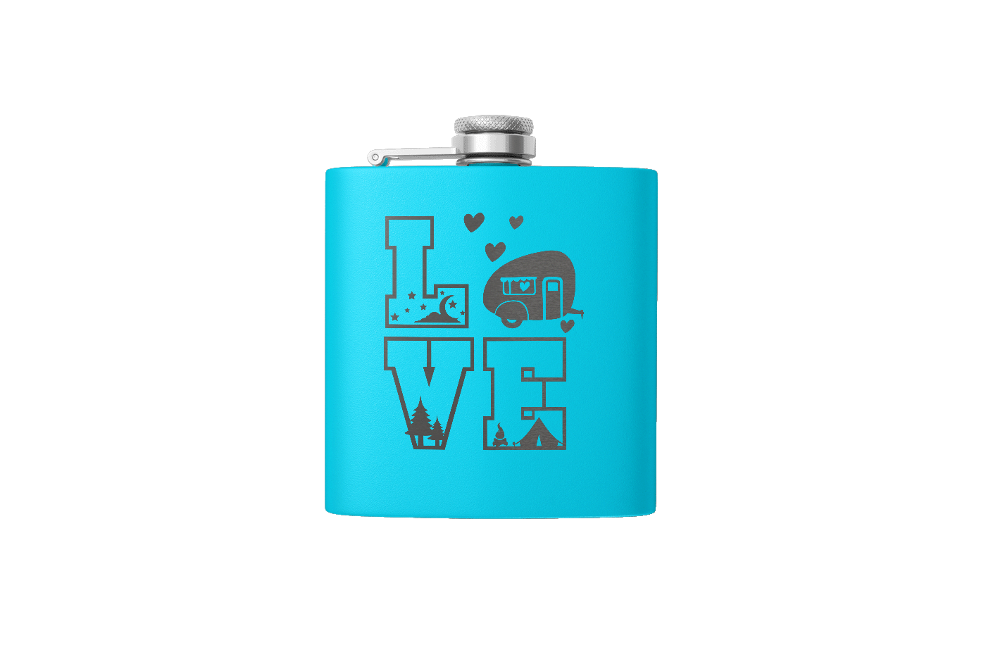 CAMPING LOVE 6 OZ FLASK