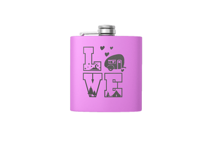 CAMPING LOVE 6 OZ FLASK