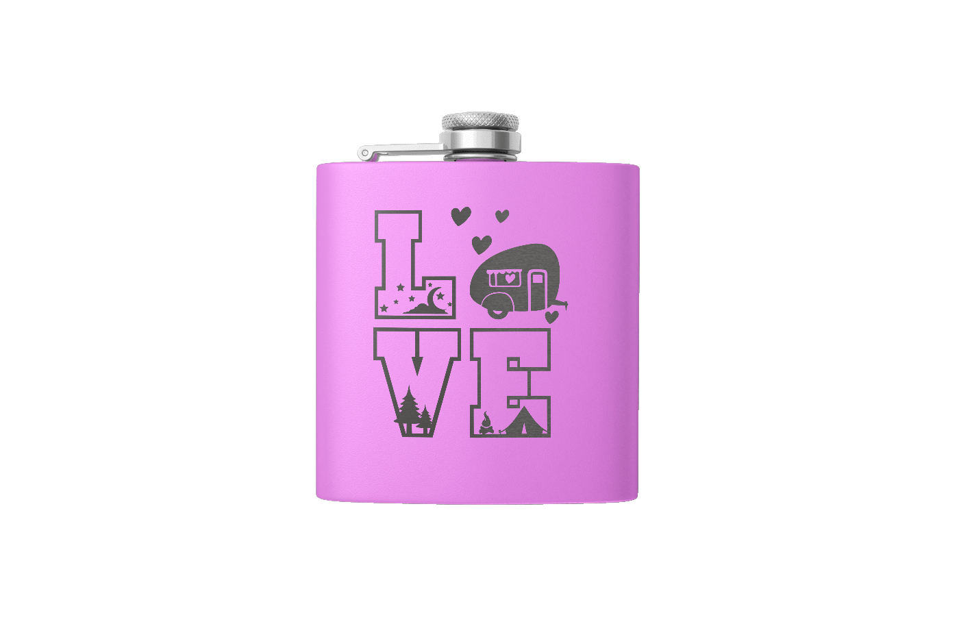 CAMPING LOVE 6 OZ FLASK