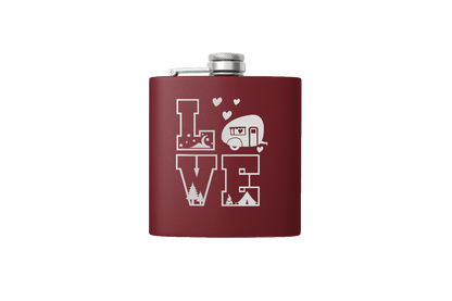 CAMPING LOVE 6 OZ FLASK