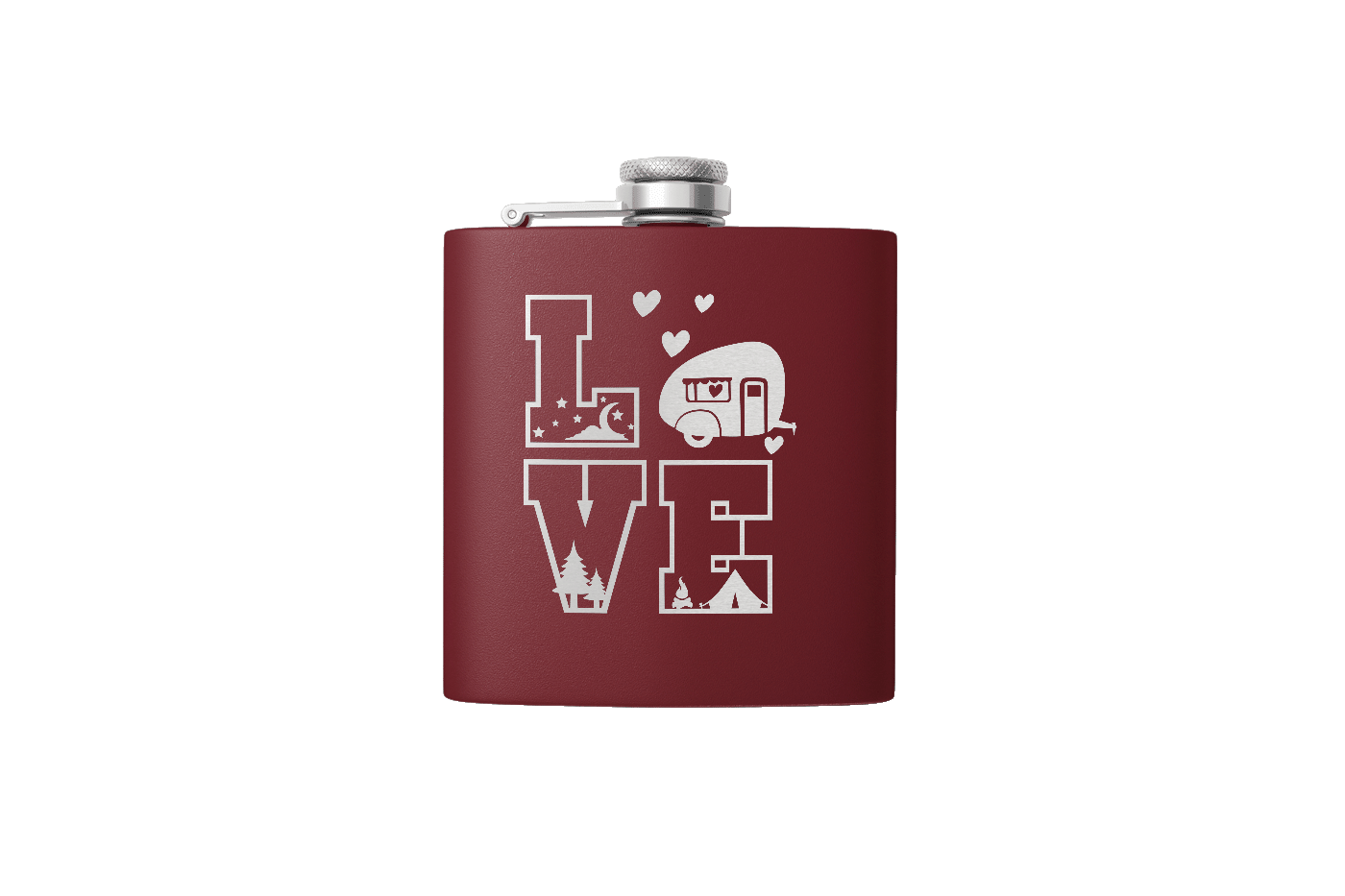 CAMPING LOVE 6 OZ FLASK