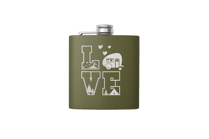 CAMPING LOVE 6 OZ FLASK