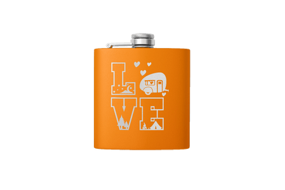 CAMPING LOVE 6 OZ FLASK