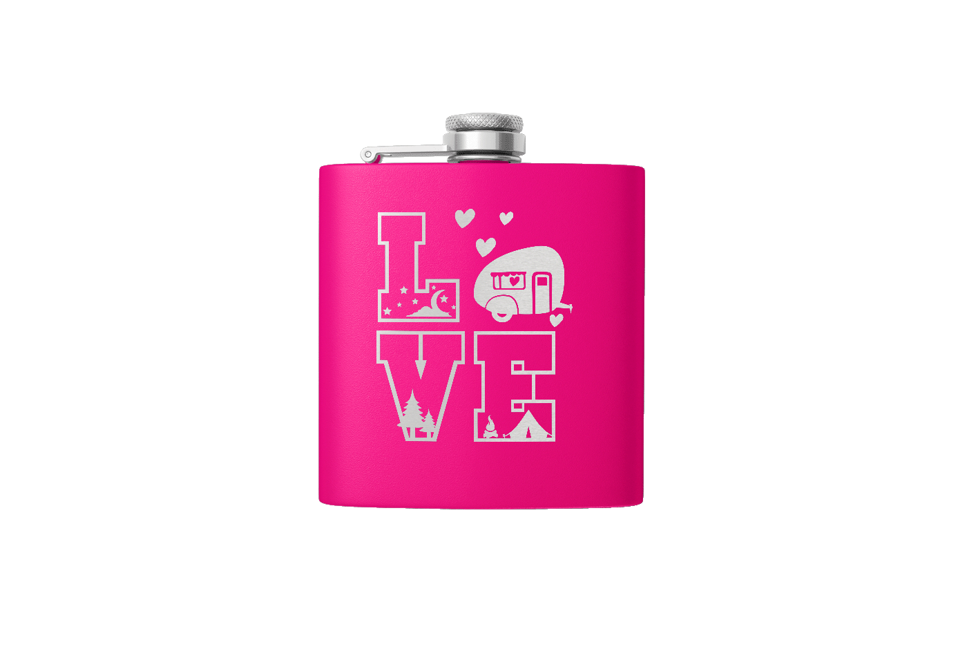 CAMPING LOVE 6 OZ FLASK