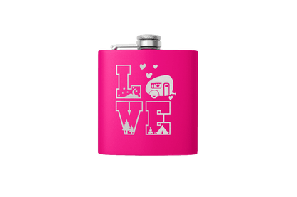 CAMPING LOVE 6 OZ FLASK