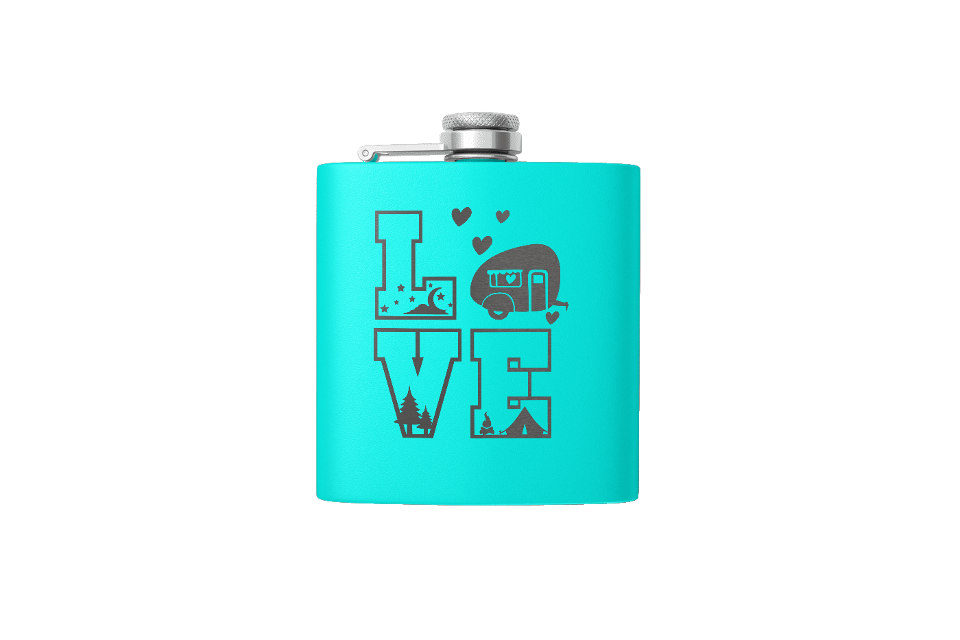 CAMPING LOVE 6 OZ FLASK