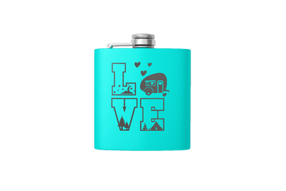 CAMPING LOVE 6 OZ FLASK