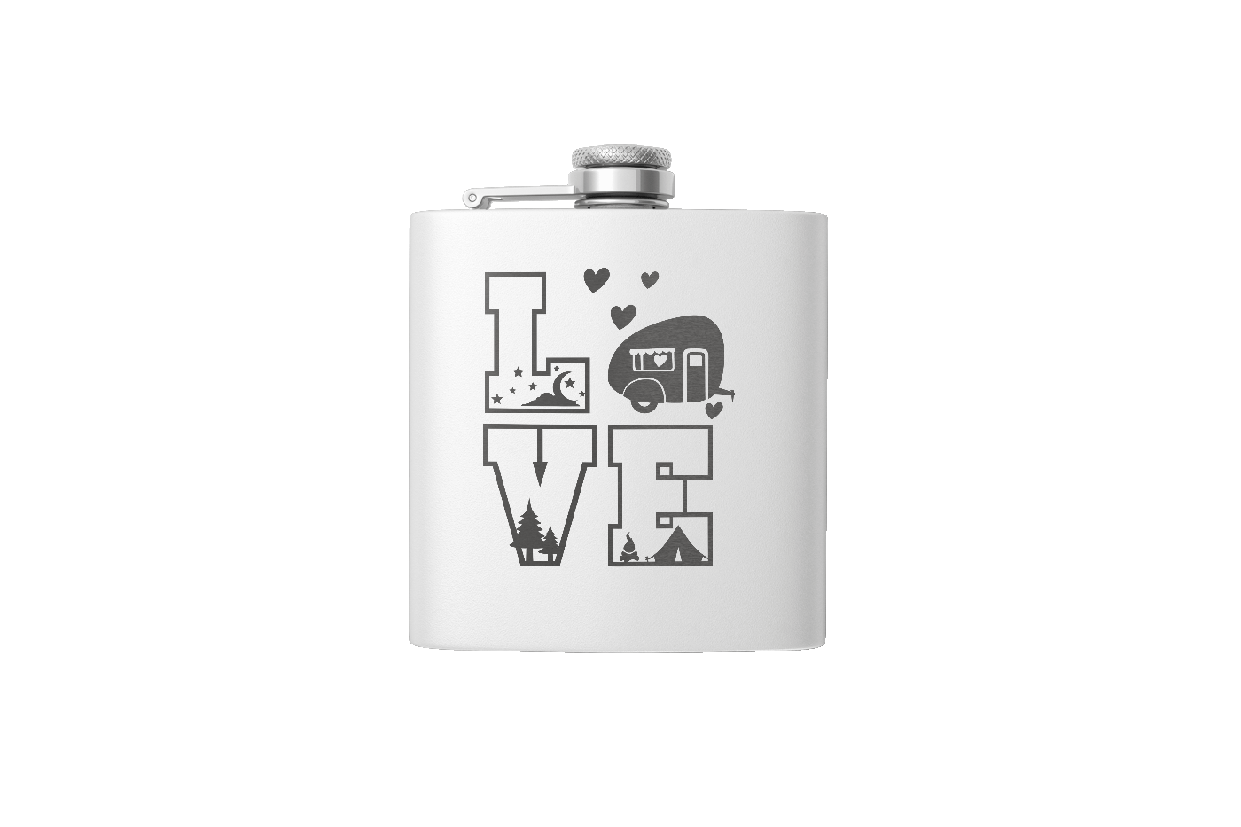 CAMPING LOVE 6 OZ FLASK